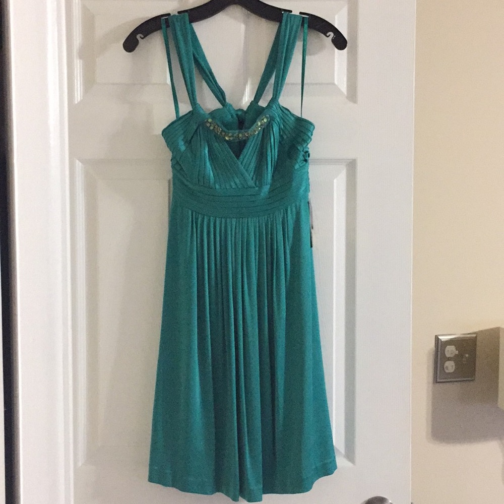 BCBGMaxazria Emerald green party dress